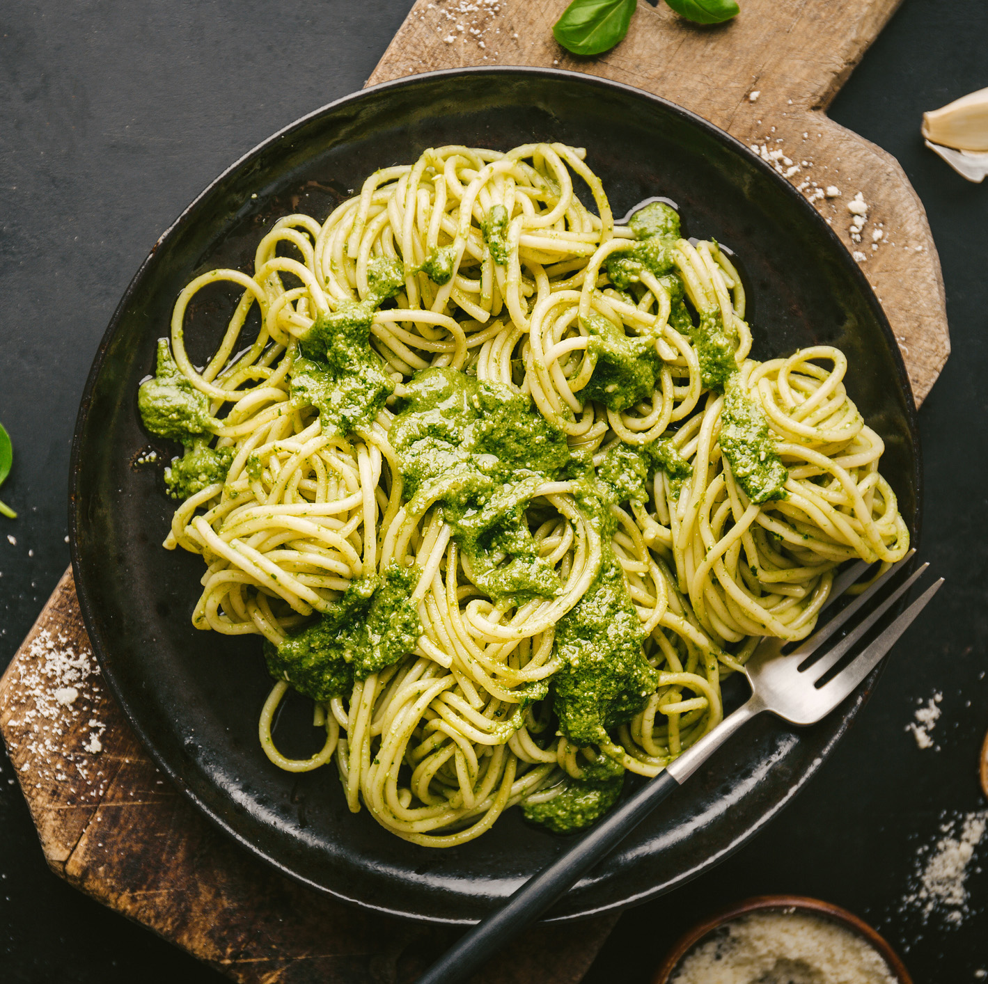 Spaghetti au pesto