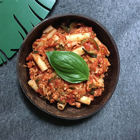 Pâtes à la bolognaise végétale