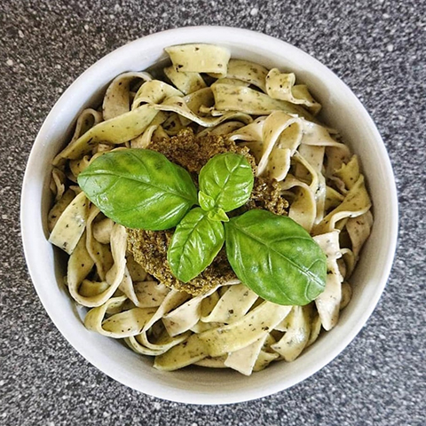 ruban ail basilic, pesto