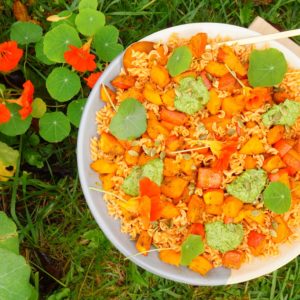 salade pâtes pesto capucine